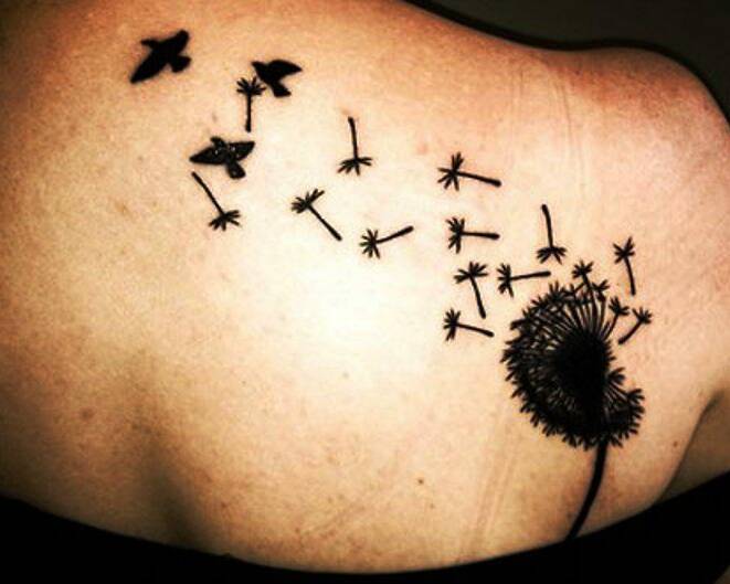 fullback dandelion tattoo - Design of TattoosDesign of Tattoos